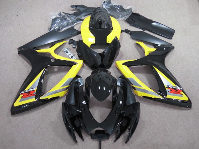 Cheap 2006-2007 Black Yellow Suzuki GSXR600 Motor Fairings Cheap 2006-2007 Black Yellow Suzuki GSXR600 Motor Fairings