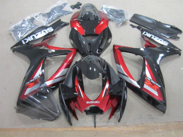 Cheap 2006-2007 Black Red Suzuki GSXR600 Motorcycle Fairing Kits Cheap 2006-2007 Black Red Suzuki GSXR600 Motorcycle Fairing Kits
