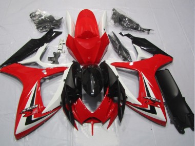 Cheap 2006-2007 Black Red Suzuki GSXR600 Replacement Motorcycle Fairings