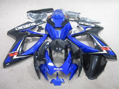 Cheap 2006-2007 Black Blue Suzuki GSXR600 Motorcycle Fairings Kit