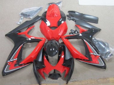 Cheap 2006-2007 Black Red Suzuki GSXR600 Motorcylce Fairings