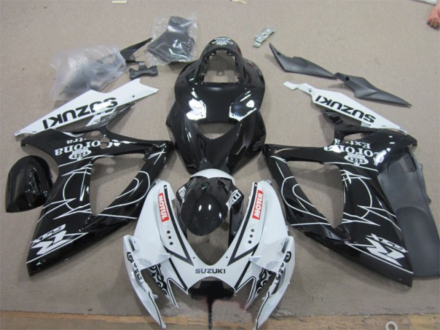 Cheap 2006-2007 Black White Corona Extra Motul Suzuki GSXR600 Motorcycle Fairings Cheap 2006-2007 Black White Corona Extra Motul Suzuki GSXR600 Motorcycle Fairings