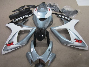 Cheap 2006-2007 White Grey Suzuki GSXR600 Motorbike Fairings