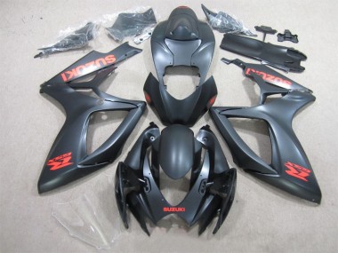Cheap 2006-2007 Black Red Decal Suzuki GSXR600 Motorcycle Fairing