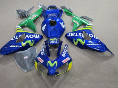 Cheap 2006-2007 Blue Movistar Castrol Suzuki GSXR600 Motorcycle Fairing Kit