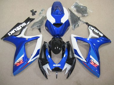 Cheap 2006-2007 Blue White Suzuki GSXR600 Replacement Fairings