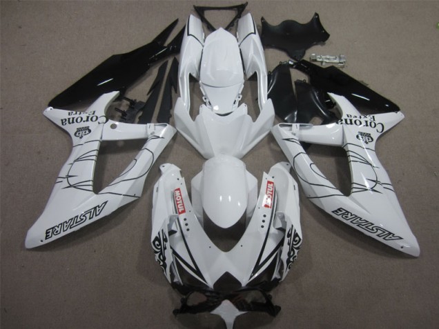 Cheap 2008-2010 White Black Corona Extra Motul Suzuki GSXR600 Motorbike Fairing Cheap 2008-2010 White Black Corona Extra Motul Suzuki GSXR600 Motorbike Fairing