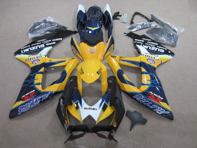 Cheap 2008-2010 Blue Yellow Corona Extra Suzuki GSXR600 Motor Bike Fairings Cheap 2008-2010 Blue Yellow Corona Extra Suzuki GSXR600 Motor Bike Fairings