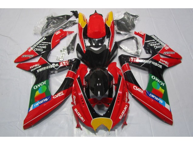Cheap 2008-2010 Red Black Jomo Suzuki GSXR600 Motorbike Fairing Kits Cheap 2008-2010 Red Black Jomo Suzuki GSXR600 Motorbike Fairing Kits