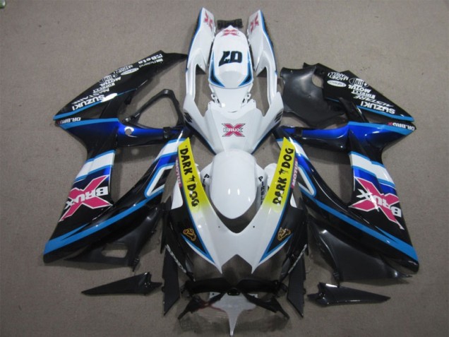 Cheap 2008-2010 White Dark Dog 07 Suzuki GSXR600 Motorcycle Replacement Fairings