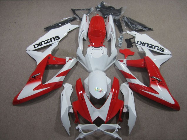 Cheap 2008-2010 White Red Suzuki GSXR600 Motorcyle Fairings Cheap 2008-2010 White Red Suzuki GSXR600 Motorcyle Fairings