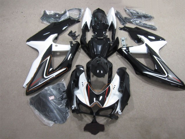 Cheap 2008-2010 Black White Suzuki GSXR600 Replacement Fairings Cheap 2008-2010 Black White Suzuki GSXR600 Replacement Fairings