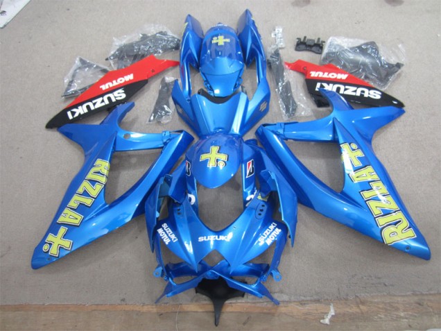 Cheap 2008-2010 Blue Yellow Rizla White Motul Suzuki GSXR600 Motorcycle Fairings Cheap 2008-2010 Blue Yellow Rizla White Motul Suzuki GSXR600 Motorcycle Fairings