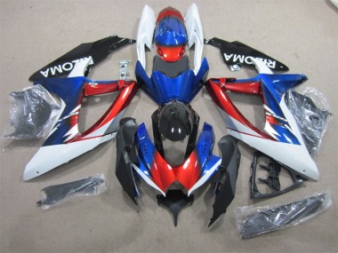 Cheap 2008-2010 Blue Red White Suzuki GSXR600 Motorcycle Fairing