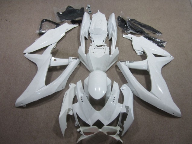 Cheap 2008-2010 White Suzuki GSXR600 Motorcycle Fairing Kit Cheap 2008-2010 White Suzuki GSXR600 Motorcycle Fairing Kit