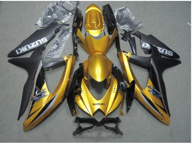 Cheap 2008-2010 Black Gold Suzuki GSXR600 Motor Bike Fairings Cheap 2008-2010 Black Gold Suzuki GSXR600 Motor Bike Fairings
