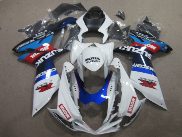 Cheap 2011-2021 White Blue Motul Suzuki GSXR600 Moto Fairings Cheap 2011-2021 White Blue Motul Suzuki GSXR600 Moto Fairings