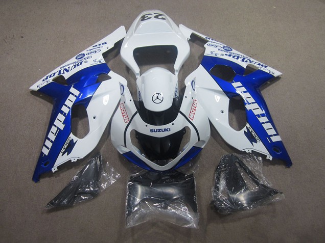 Cheap 2001-2003 White Blue Motul Suzuki GSXR750 Motorcycle Fairing Kit Cheap 2001-2003 White Blue Motul Suzuki GSXR750 Motorcycle Fairing Kit