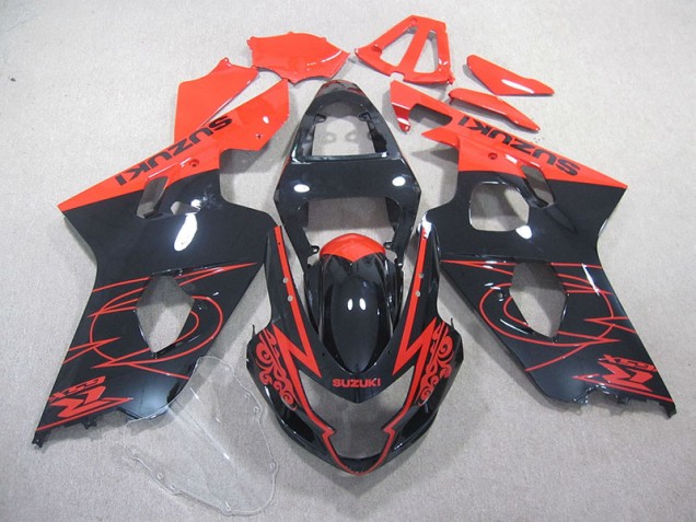 Cheap 2004-2005 Red Black Suzuki GSXR750 Motorcycle Fairings