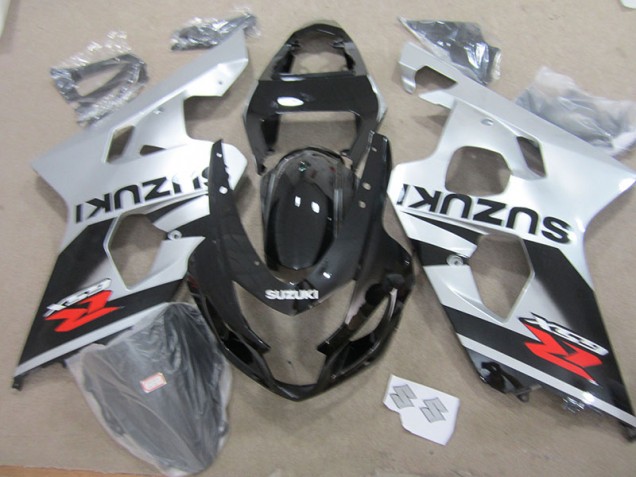Cheap 2004-2005 Black White Suzuki GSXR750 Motorbike Fairing Kits Cheap 2004-2005 Black White Suzuki GSXR750 Motorbike Fairing Kits