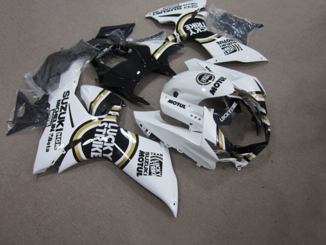 Cheap 2011-2021 White Lucky Strike Black Motul Suzuki GSXR750 Bike Fairings Cheap 2011-2021 White Lucky Strike Black Motul Suzuki GSXR750 Bike Fairings