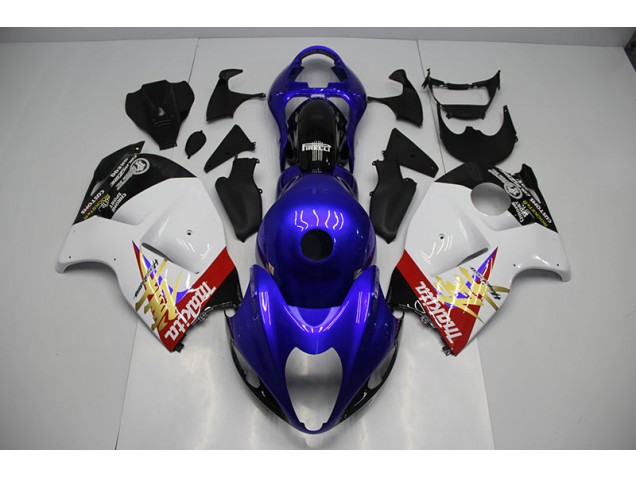 Cheap 1996-2007 Blue White Suzuki GSXR1300 Hayabusa Motor Bike Fairings