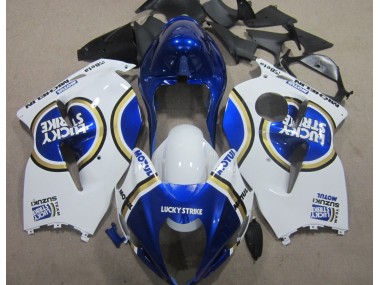 Cheap 1996-2007 Blue Motul White Lucky Strike Suzuki GSXR1300 Hayabusa Motorcycle Replacement Fairings