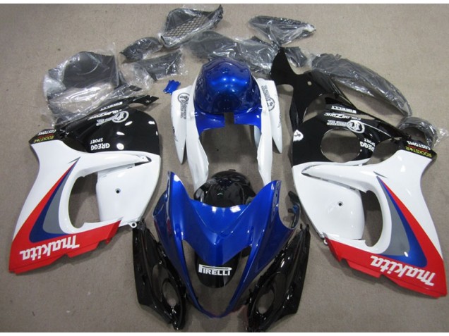 Cheap 2008-2019 White Blue Makita Suzuki GSXR1300 Hayabusa Moto Fairings Cheap 2008-2019 White Blue Makita Suzuki GSXR1300 Hayabusa Moto Fairings