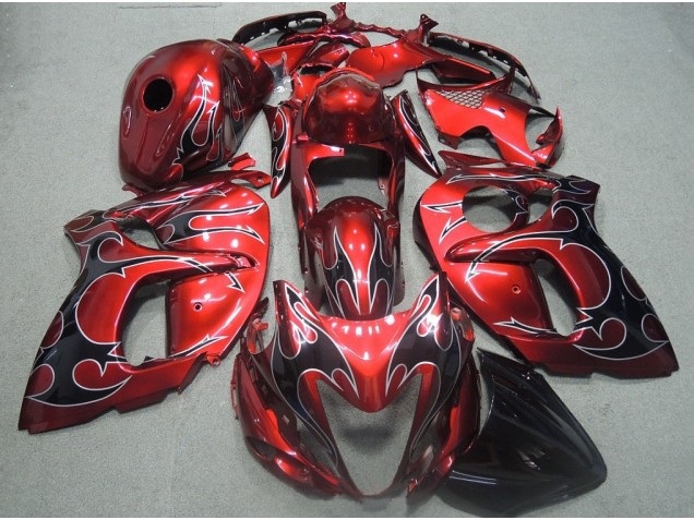 Cheap 2008-2019 Red Black Flame Suzuki GSXR1300 Hayabusa Motorcyle Fairings Cheap 2008-2019 Red Black Flame Suzuki GSXR1300 Hayabusa Motorcyle Fairings