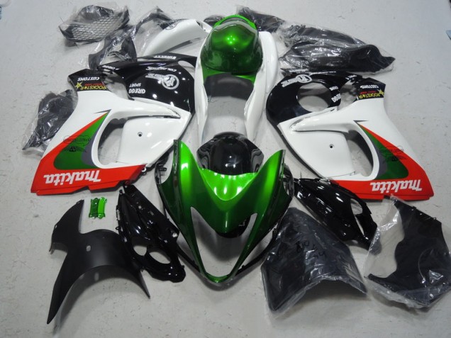 Cheap 2008-2019 White Green Makita Suzuki GSXR1300 Hayabusa Replacement Fairings Cheap 2008-2019 White Green Makita Suzuki GSXR1300 Hayabusa Replacement Fairings