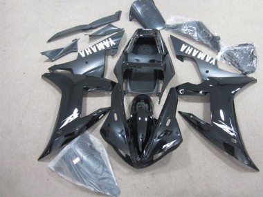Cheap 2002-2003 Black White Yamaha YZF R1 Bike Fairings