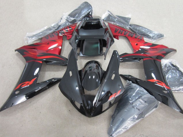 Cheap 2002-2003 Black Red Decal Yamaha YZF R1 Motor Bike Fairings Cheap 2002-2003 Black Red Decal Yamaha YZF R1 Motor Bike Fairings