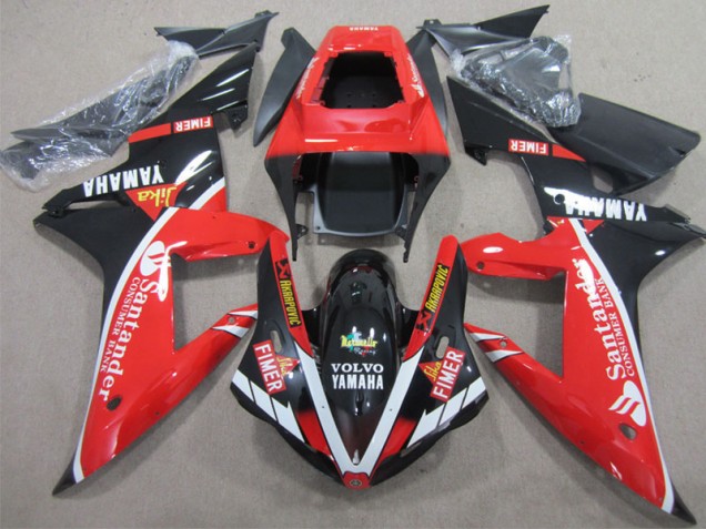 Cheap 2002-2003 Red Black Santander Yamaha YZF R1 Motorcycle Fairings Kits Cheap 2002-2003 Red Black Santander Yamaha YZF R1 Motorcycle Fairings Kits