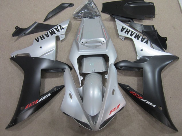Cheap 2002-2003 Silver Black Yamaha YZF R1 Motorcycle Replacement Fairings Cheap 2002-2003 Silver Black Yamaha YZF R1 Motorcycle Replacement Fairings