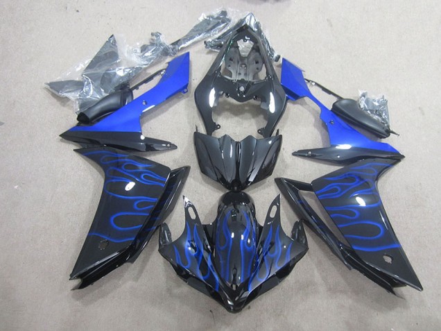 Cheap 2007-2008 Black Blue Flame Yamaha YZF R1 Motorcycle Fairing Cheap 2007-2008 Black Blue Flame Yamaha YZF R1 Motorcycle Fairing