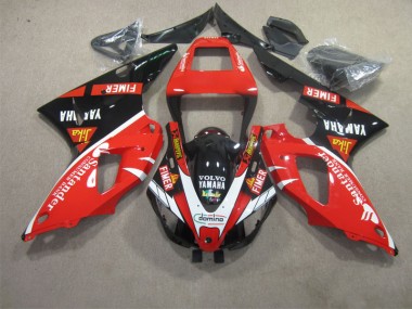 Cheap 2009-2011 Red Black White Santander Yamaha YZF R1 Motorcycle Fairing Kit