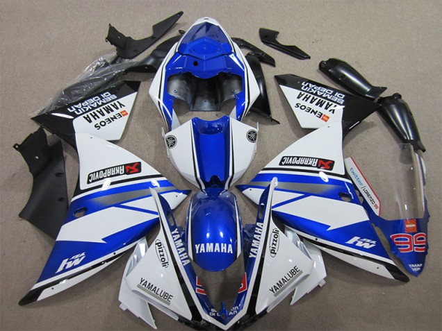 Cheap 2012-2014 Blue White Pizzoli Yamaha YZF R1 Motorcycle Fairings Cheap 2012-2014 Blue White Pizzoli Yamaha YZF R1 Motorcycle Fairings