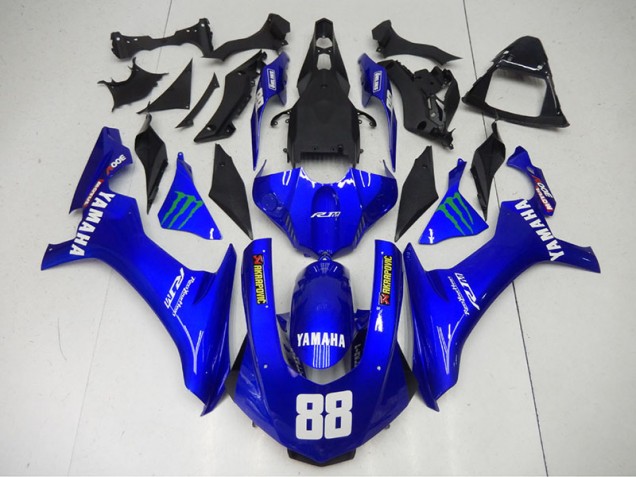 Cheap 2015-2019 Blue Monster 88 Yamaha YZF R1 Motorcycle Fairings Cheap 2015-2019 Blue Monster 88 Yamaha YZF R1 Motorcycle Fairings