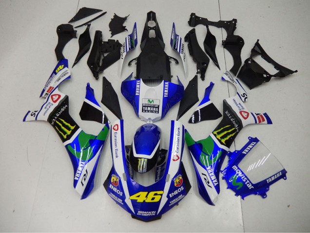 Cheap 2015-2019 Blue Blue White ENEOS Movistar 46 Yamaha YZF R1 Motor Bike Fairings Cheap 2015-2019 Blue Blue White ENEOS Movistar 46 Yamaha YZF R1 Motor Bike Fairings