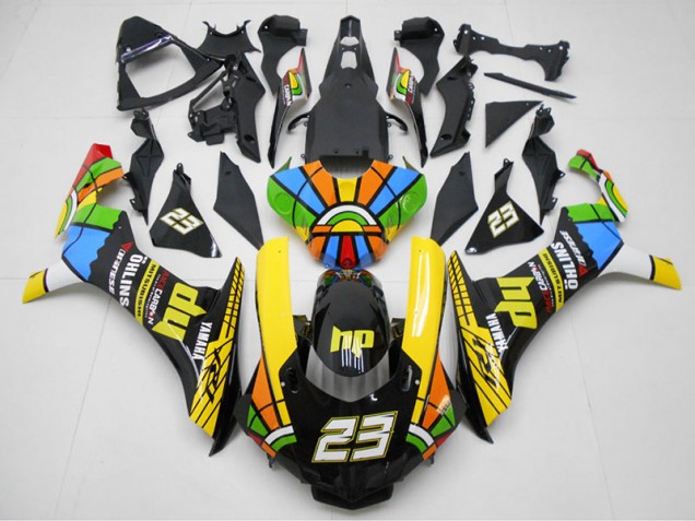 Cheap 2015-2019 Yellow Black 23 Yamaha YZF R1 Motorcyle Fairings Cheap 2015-2019 Yellow Black 23 Yamaha YZF R1 Motorcyle Fairings