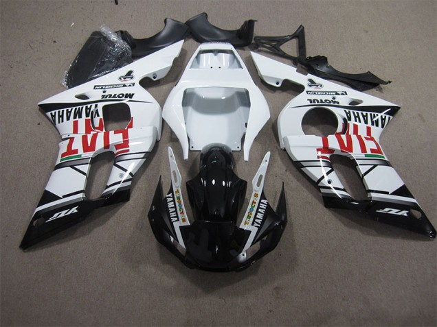 Cheap 1998-2002 White Black Fiat Yamaha YZF R6 Motorbike Fairing Kits Cheap 1998-2002 White Black Fiat Yamaha YZF R6 Motorbike Fairing Kits
