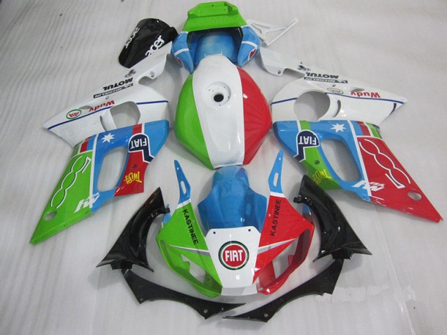 Cheap 1998-2002 Blue Red Fiat Kastinee Yamaha YZF R6 Motorcycle Fairings Kit Cheap 1998-2002 Blue Red Fiat Kastinee Yamaha YZF R6 Motorcycle Fairings Kit