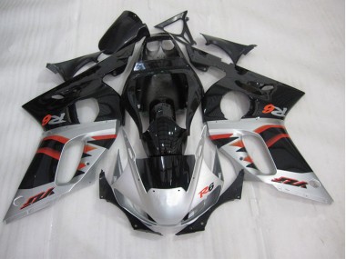 Cheap 1998-2002 Black Silver Yamaha YZF R6 Motorcycle Fairing Kit