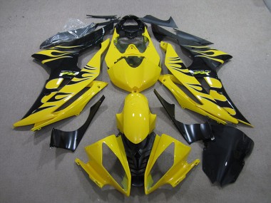 Cheap 2008-2016 Yellow Black Flame Yamaha YZF R6 Motor Bike Fairings
